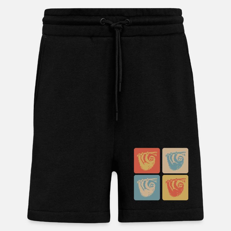 Relaxed sloth – take it easy - Shorts - made by SPREAD - SOLID BLACK