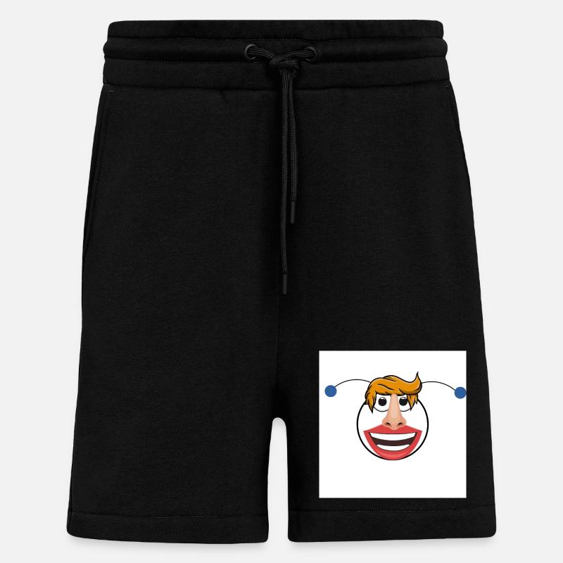 Le drôle de gars - Short bio décontracté fabriqué en UE - SOLID BLACK
