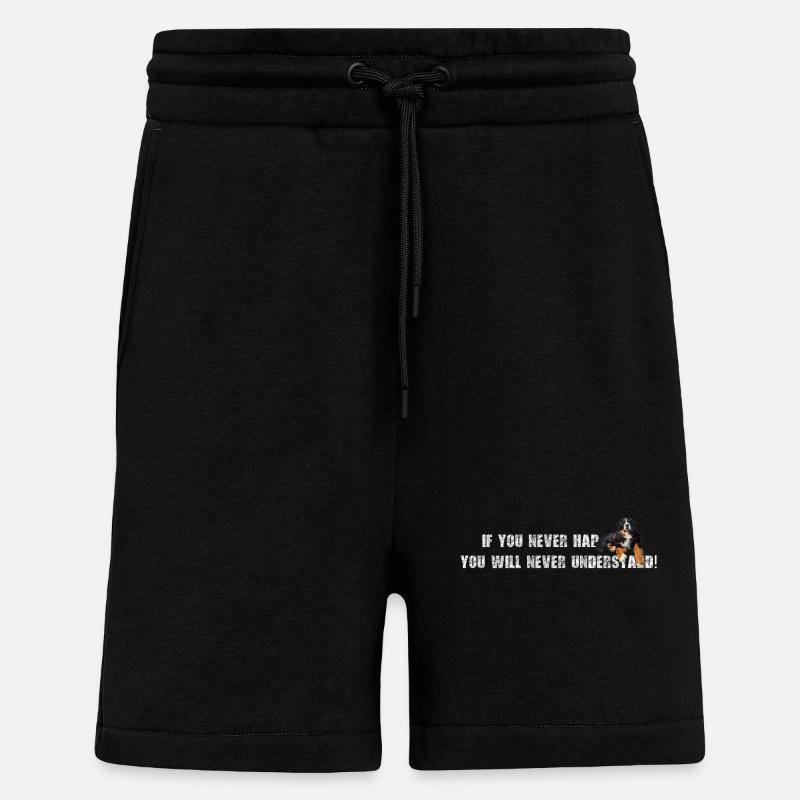 Bouvier bernois - Short bio décontracté fabriqué en UE - SOLID BLACK
