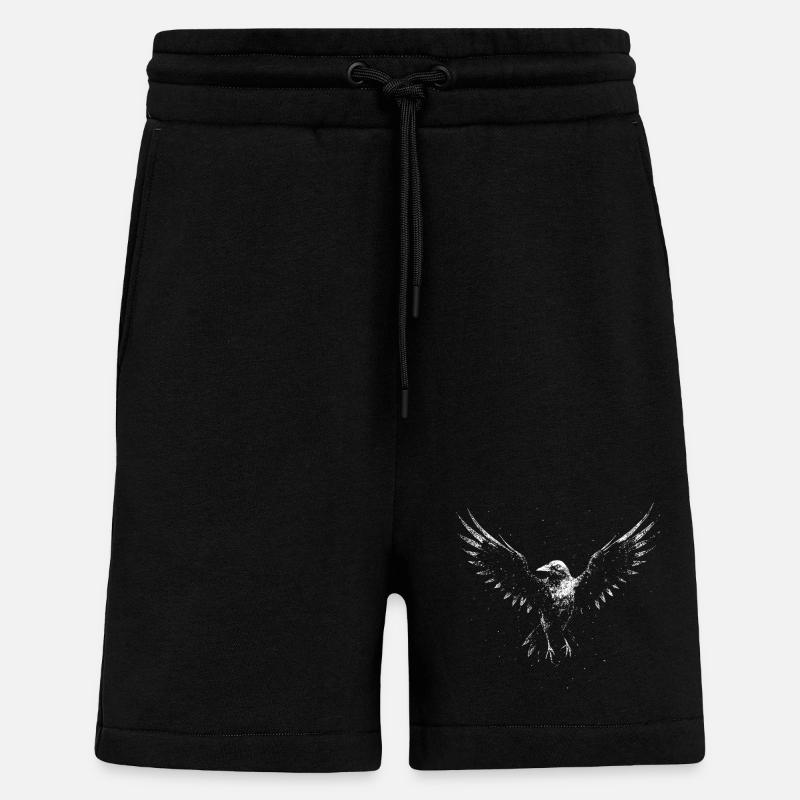Corbeau - Short bio décontracté fabriqué en UE - SOLID BLACK