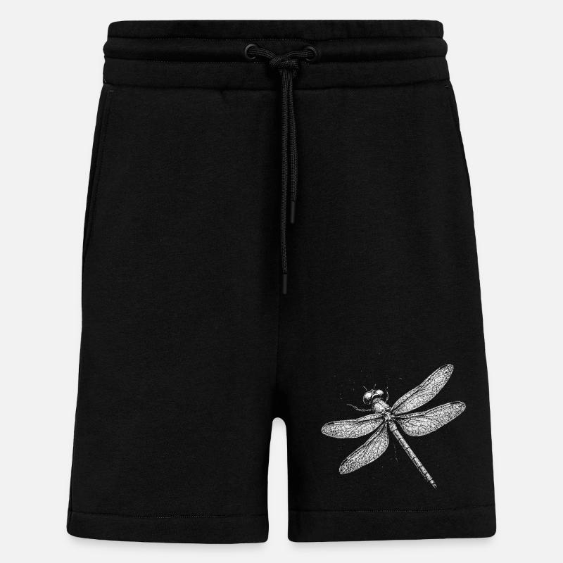 Libellule - Short bio décontracté fabriqué en UE - SOLID BLACK