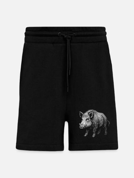 Sanglier - Short bio décontracté fabriqué en UE - SOLID BLACK
