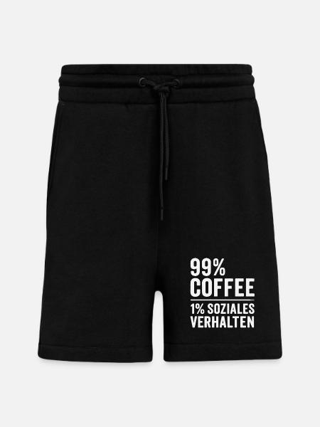 99% Coffee - Shorts - made by SPREAD - SOLID BLACK