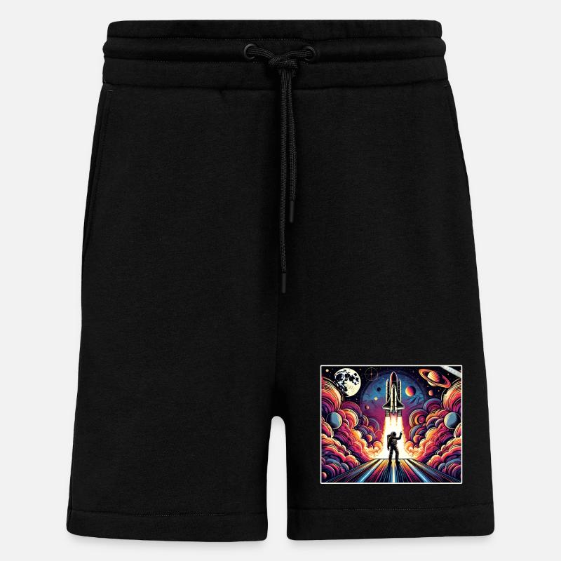 Conception de mission spatiale d’astronaute - Short bio décontracté fabriqué en UE - SOLID BLACK