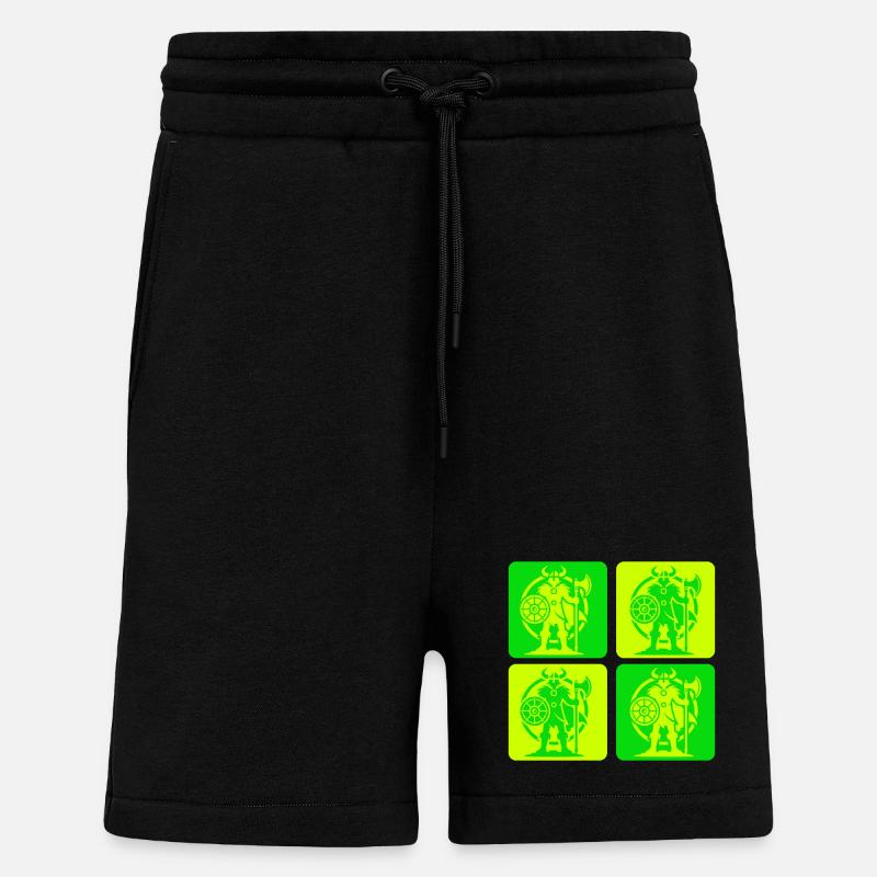 Nordischer Wikinger Silhouette - Shorts - made by SPREAD - SOLID BLACK