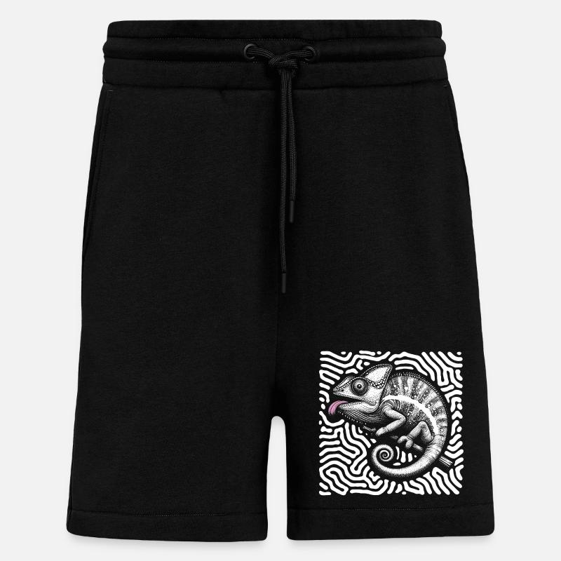 Chamäleon Pastell Stammeskunst - Shorts - made by SPREAD - SOLID BLACK