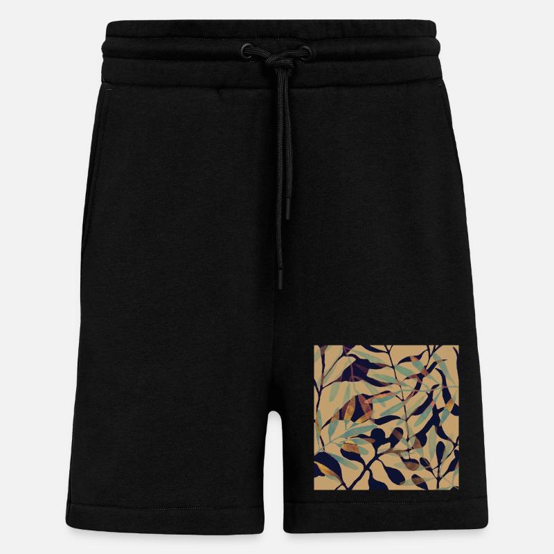 Roasted leaves - Shorts - made by SPREAD - SOLID BLACK