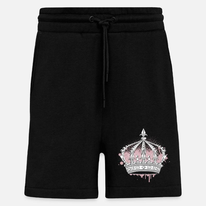 Kunstvolle Krone mit Graffiti Splash - Shorts - made by SPREAD - SOLID BLACK