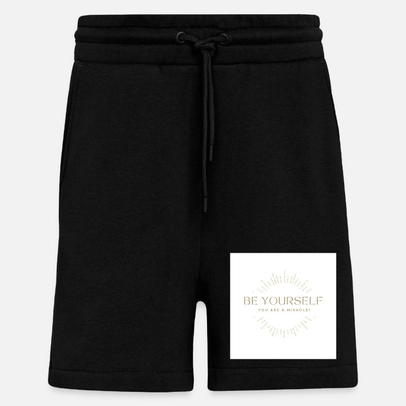 Soyez vous-même, vous êtes un miracle ! - Short bio décontracté fabriqué en UE - SOLID BLACK