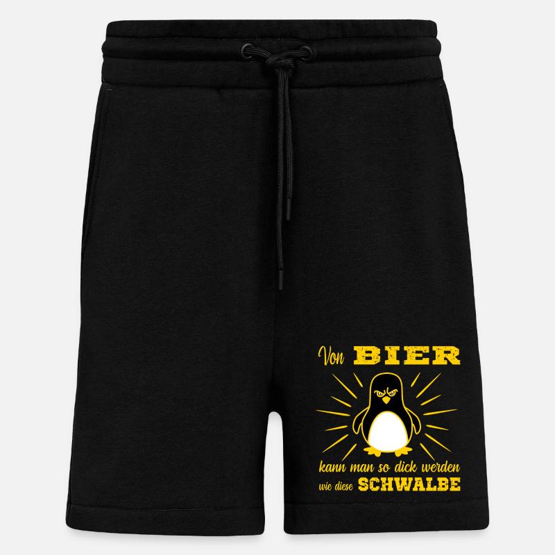 Bier Pinguin - Shorts - made by SPREAD - SOLID BLACK