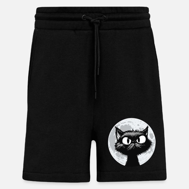 Mondkatze Mitternacht - Shorts - made by SPREAD - SOLID BLACK