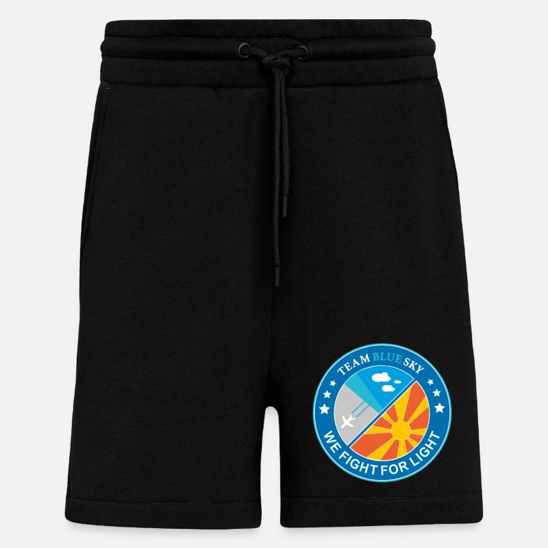 Lichtkrieger Abzeichen Sommer Sonne blauer Himmel - Shorts - made by SPREAD - SOLID BLACK