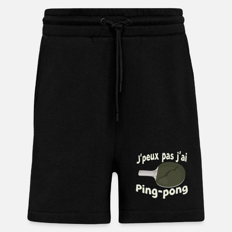 Ping-Pong-Pause Humor - Shorts - made by SPREAD - SOLID BLACK