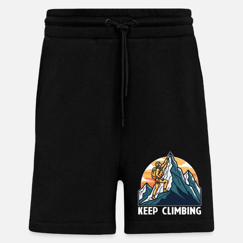 Continuer à grimper Mountaineering Design - Short bio décontracté fabriqué en UE - SOLID BLACK