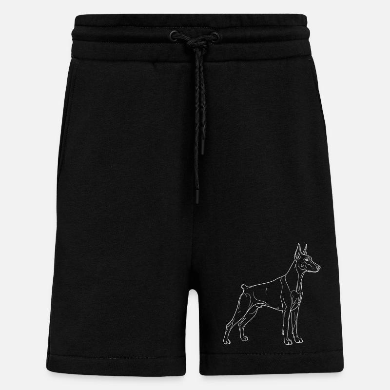Anmutiger Dobermann in Seitenansicht - Shorts - made by SPREAD - SOLID BLACK