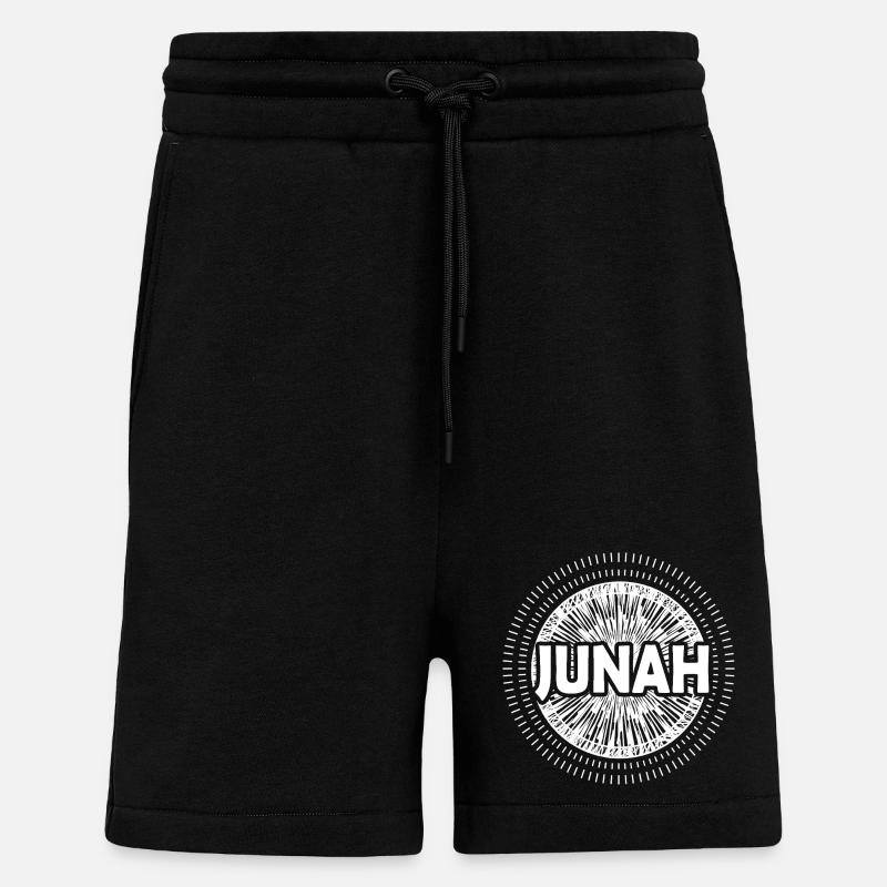 Junah comme idée cadeau - Short bio décontracté fabriqué en UE - SOLID BLACK