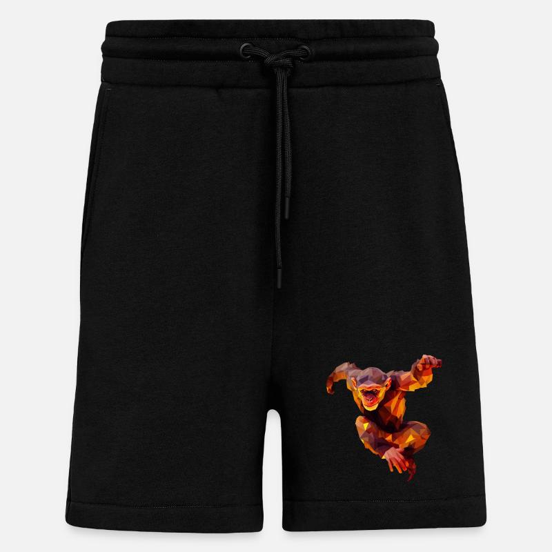 Polygone Orang-outan Sprinter - Short bio décontracté fabriqué en UE - SOLID BLACK