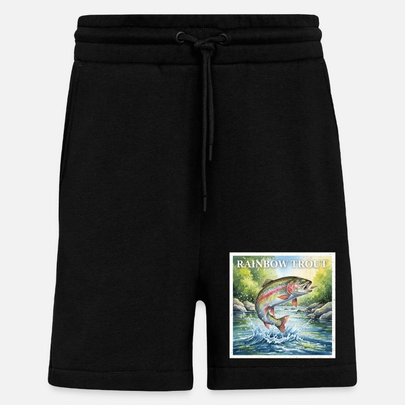 Regenbogenforelle - Shorts - made by SPREAD - SOLID BLACK