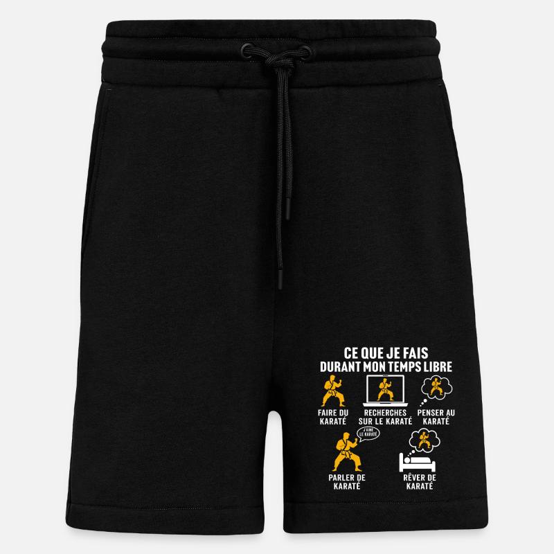 In meiner Freizeit mache ich Karate - Shorts - made by SPREAD - SOLID BLACK