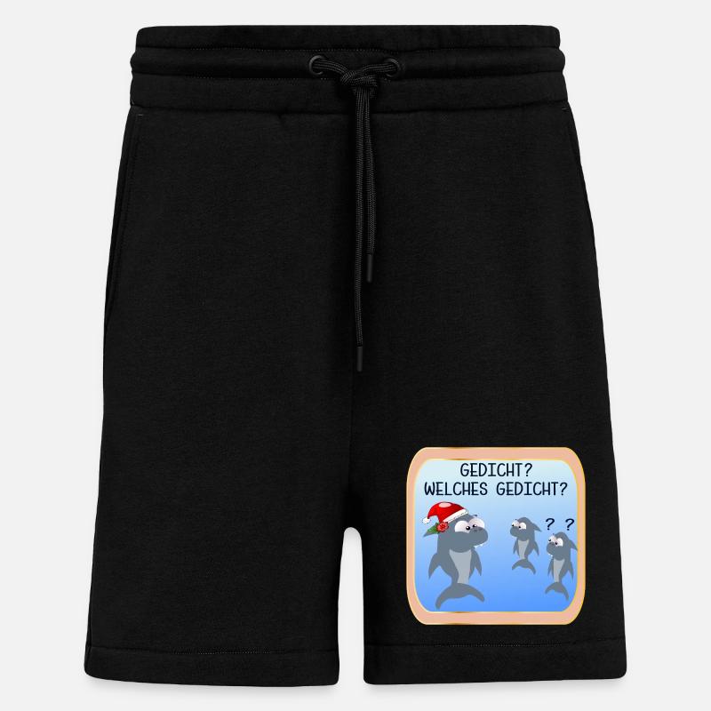 TRADITION DE NOËL POÈMES DE NOËL - Short bio décontracté fabriqué en UE - SOLID BLACK