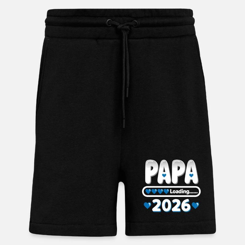 2026 Papa Loading – werdender Vater Geschenk - Shorts - made by SPREAD - SOLID BLACK
