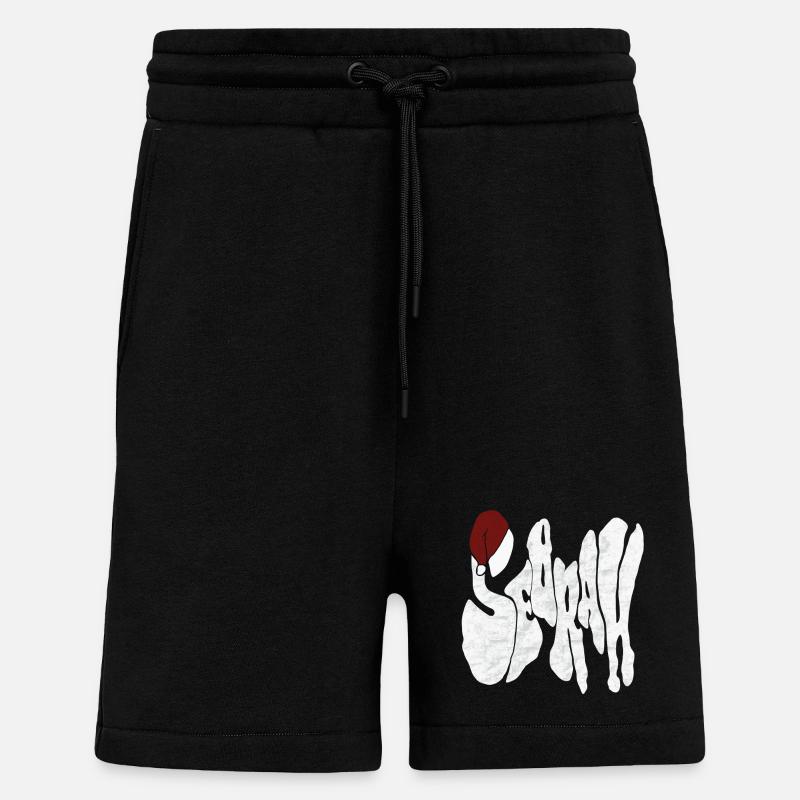 Savage "SEBRAH" Graffiti Font Marble - Shorts - made by SPREAD - SOLID BLACK