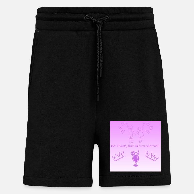 Sei frei laut und wunderVOLL - Shorts - made by SPREAD - SOLID BLACK