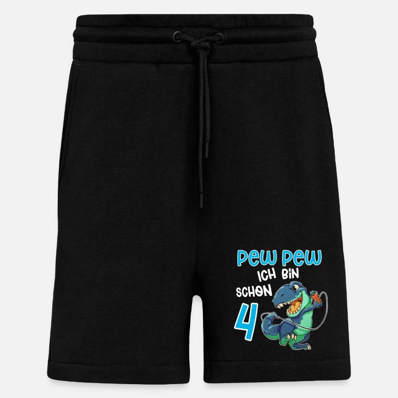 4e anniversaire T Rex Gaming - Short bio décontracté fabriqué en UE - SOLID BLACK