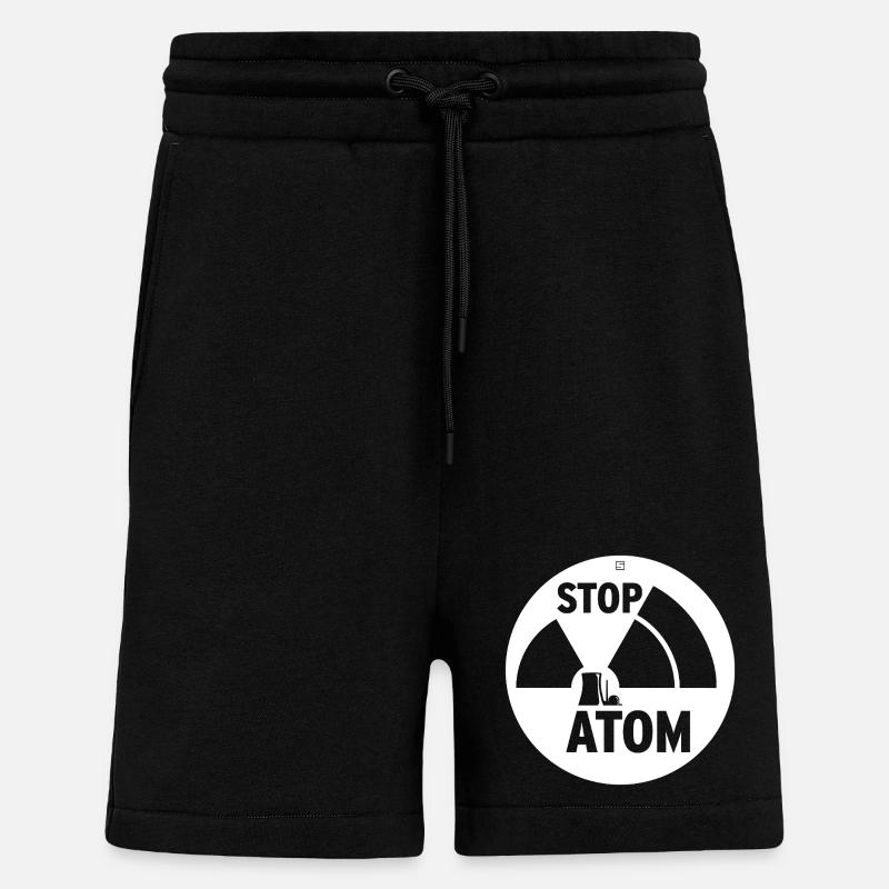 STOP ATOM - Short bio décontracté fabriqué en UE - SOLID BLACK