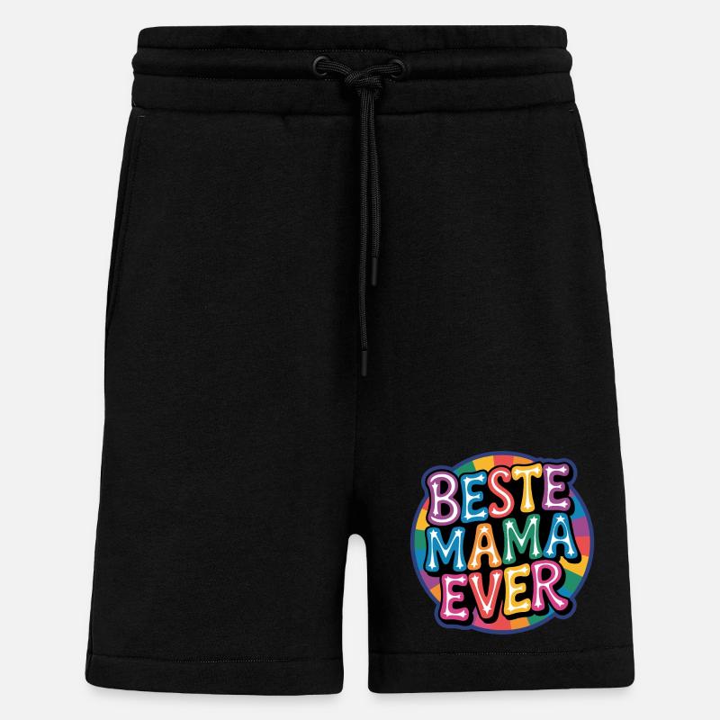 Beste Mama Ever Rainbow - Shorts - made by SPREAD - SOLID BLACK