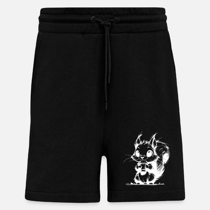 Waldbewohner mit Kaffee Waldrand Kaffeeklatsch - Shorts - made by SPREAD - SOLID BLACK