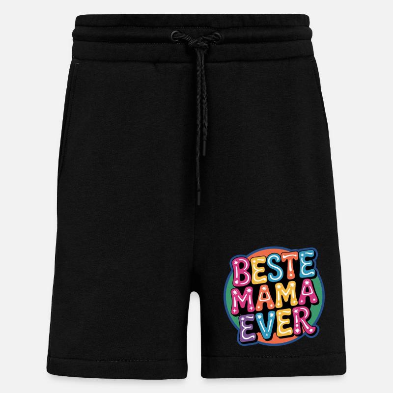 Beste Mama Ever – Bunte Bubbelkunst - Shorts - made by SPREAD - SOLID BLACK
