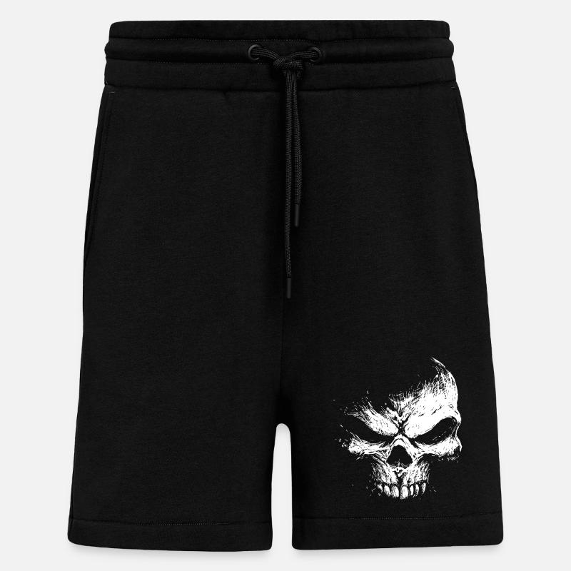 Evil Skull – Dark Grinning Beast - Shorts - made by SPREAD - SOLID BLACK