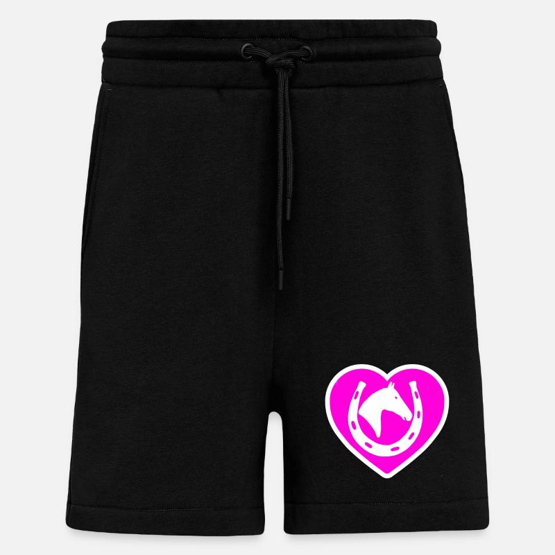 Chevaux - Short bio décontracté fabriqué en UE - SOLID BLACK