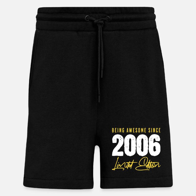 20e anniversaire 2006 Édition limitée - Short bio décontracté fabriqué en UE - SOLID BLACK