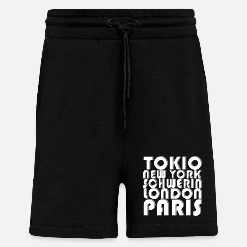 METROPOLE SCHWERIN - Shorts - made by SPREAD - SOLID BLACK