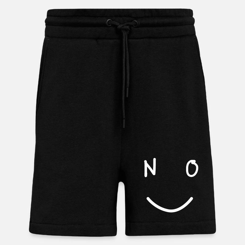 NO. Minimal Smile Statement Trend - Shorts - made by SPREAD - SOLID BLACK