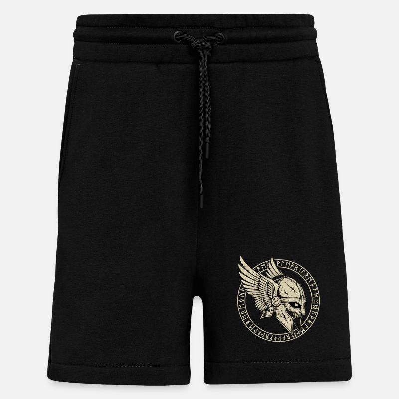 Wikinger Helm Runen Krieger - Shorts - made by SPREAD - SOLID BLACK
