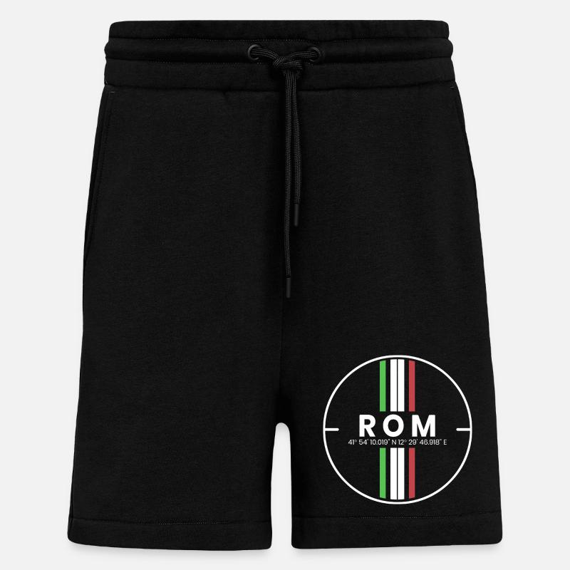 Rome Coordinates - Shorts - made by SPREAD - SOLID BLACK
