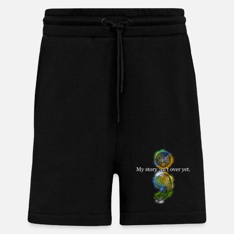 Zentangle-Semikolon - Shorts - made by SPREAD - SOLID BLACK