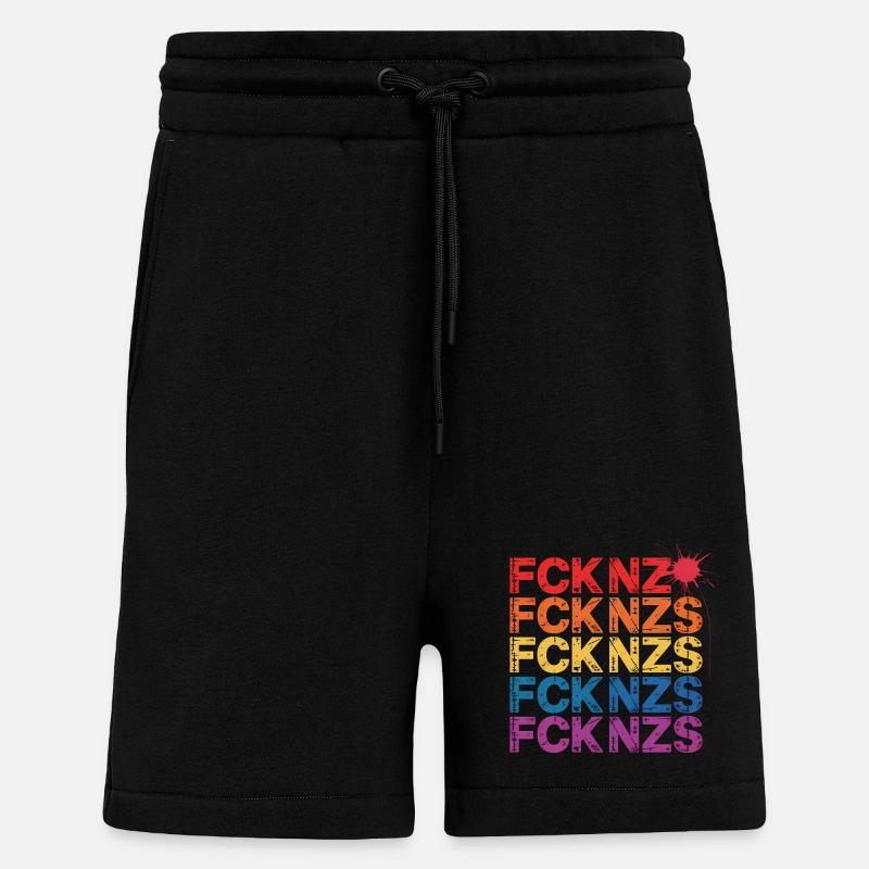FCK NZS - Antifa Tee - Short bio décontracté fabriqué en UE - SOLID BLACK