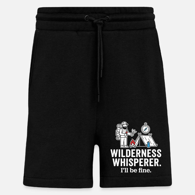 Wilderness Whisperer Camping Adventure - Shorts - made by SPREAD - SOLID BLACK