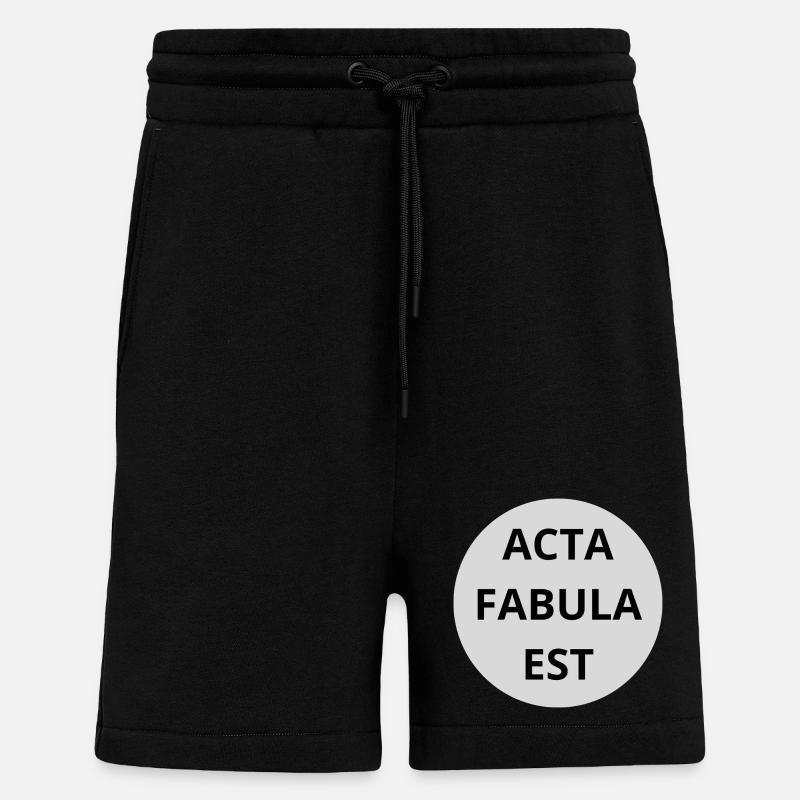 Acta Fabula Est - Short bio décontracté fabriqué en UE - SOLID BLACK