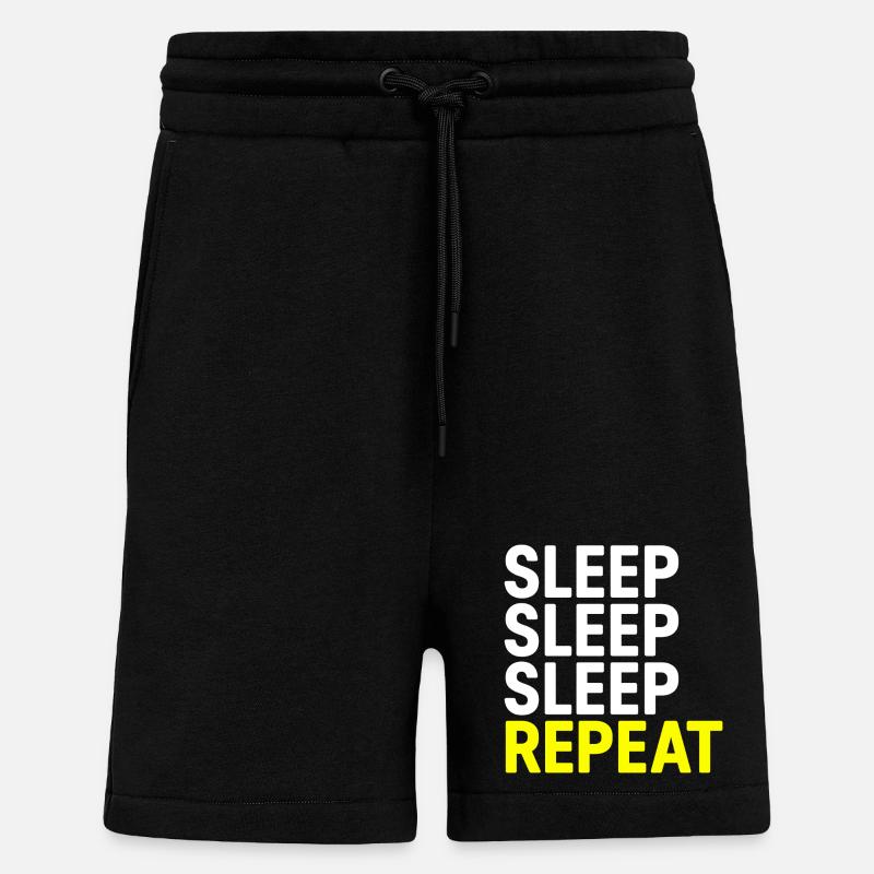 Søvn Søvn Søvn Gentag - Organic relaxed shorts made in EU - SOLID BLACK
