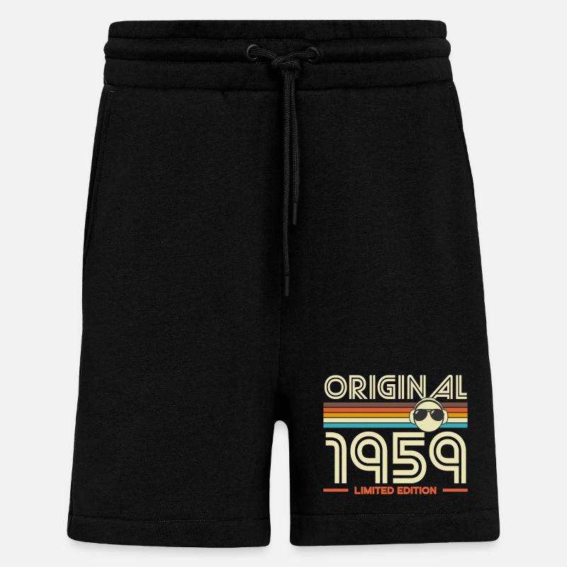 Original 1959 Edition limitée - Short bio décontracté fabriqué en UE - SOLID BLACK