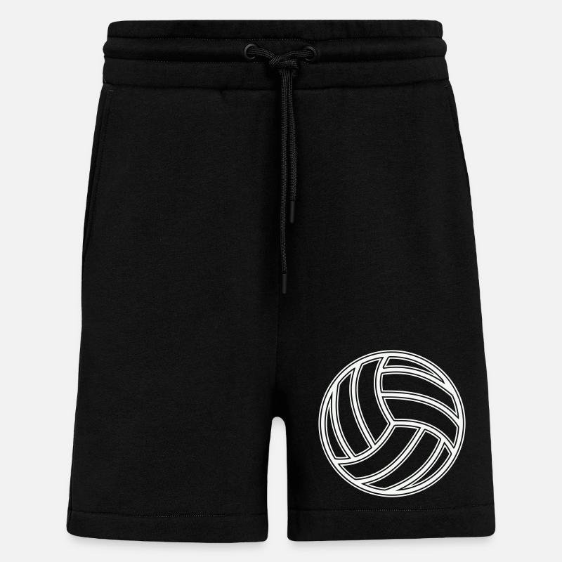 Volleyball Circle Pattern - Shorts - made by SPREAD - SOLID BLACK