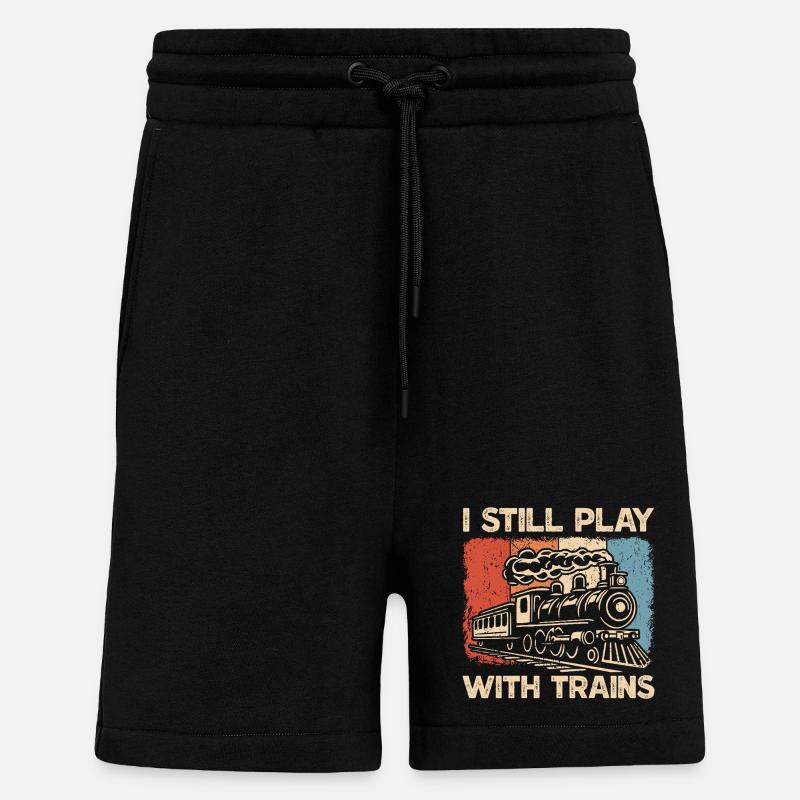 Zugführer der Dampflokomotivenbahn - Shorts - made by SPREAD - SOLID BLACK