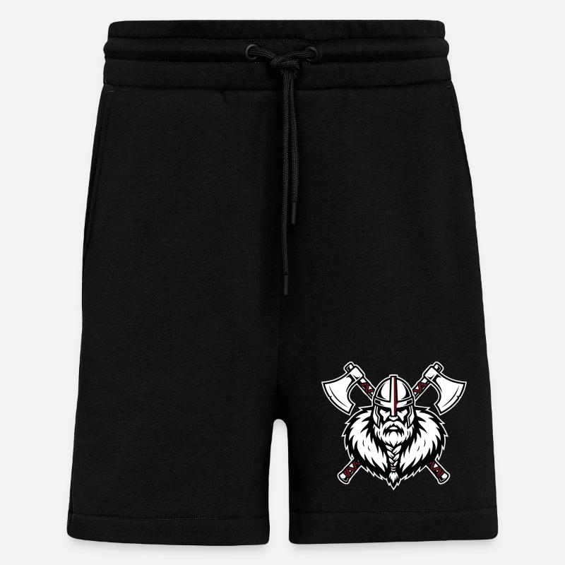 Wikinger-Axtmeister Krieger-Kreuzfahrer-Axt-Maskottchen - Shorts - made by SPREAD - SOLID BLACK