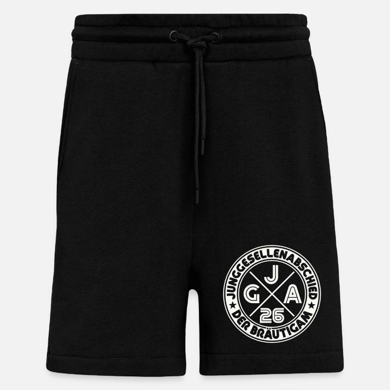 Der Bräutigam JGA 2026 Junggesellenabschied - Shorts - made by SPREAD - SOLID BLACK