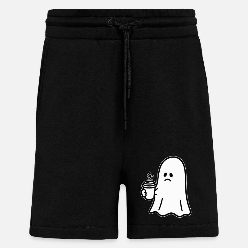 Geist Kaffee Halloween Süßes oder Saures - Shorts - made by SPREAD - SOLID BLACK